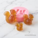 قالب سیلیکونی سنجاب مینیاتوری (پک 3 عددی فیگورهای جنگلی) - Image 2