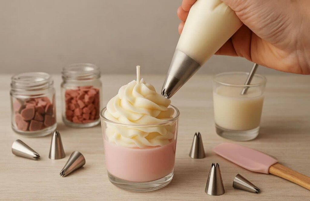 آموزش کامل شمع خامه‌ای (Whipped Candle)